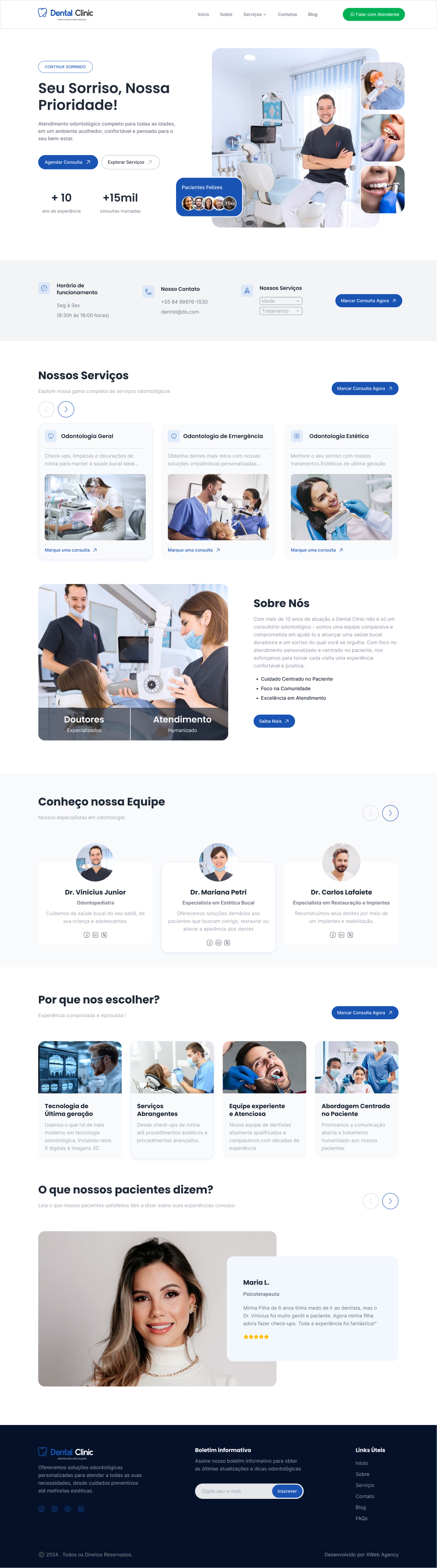 Site Institucional - Dental Clinic
