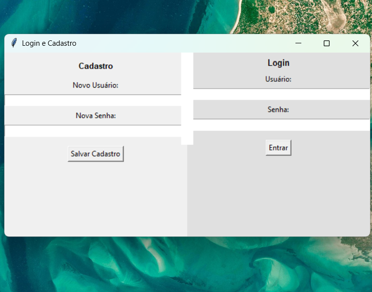 login do sistema