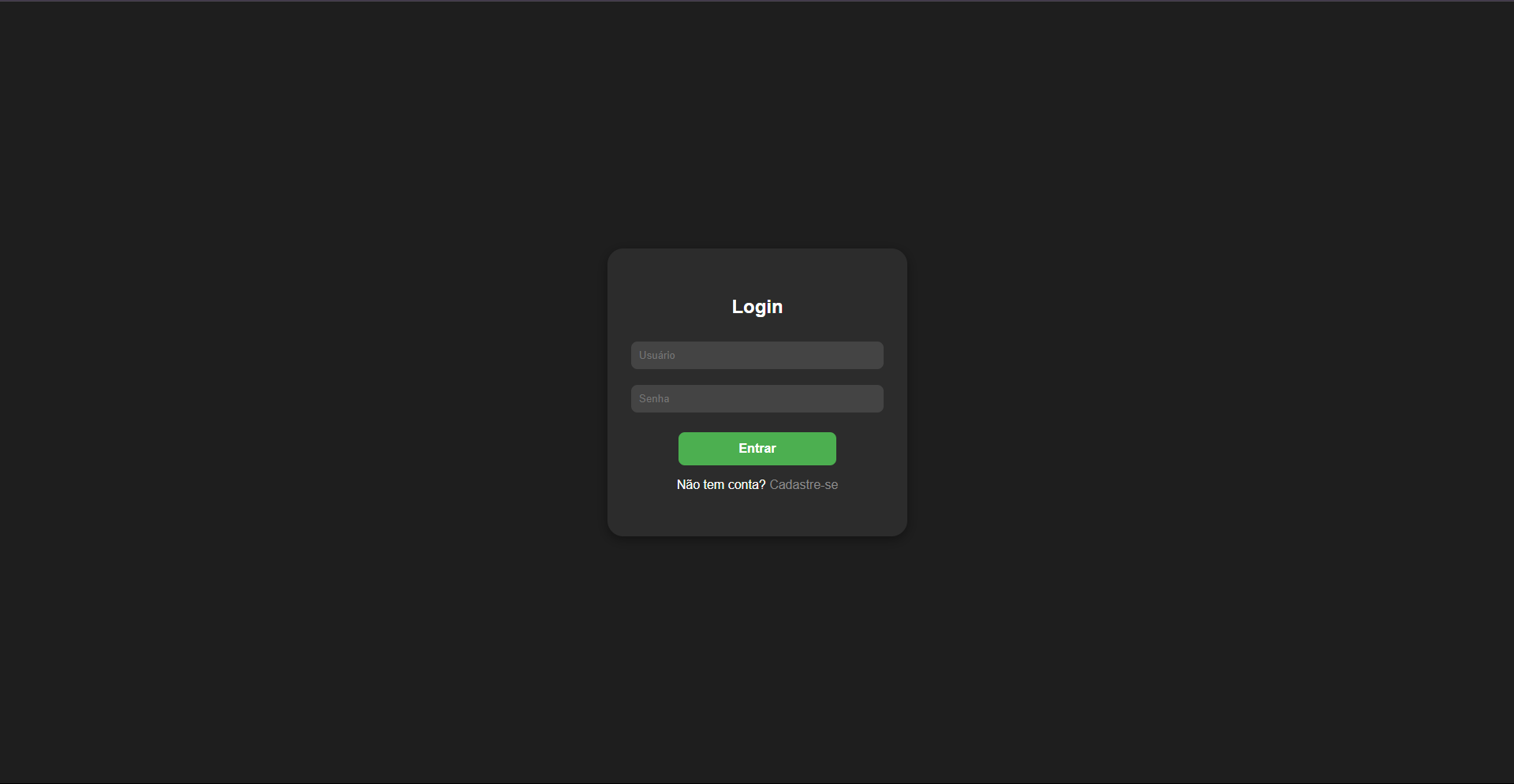 Login e Cadastro