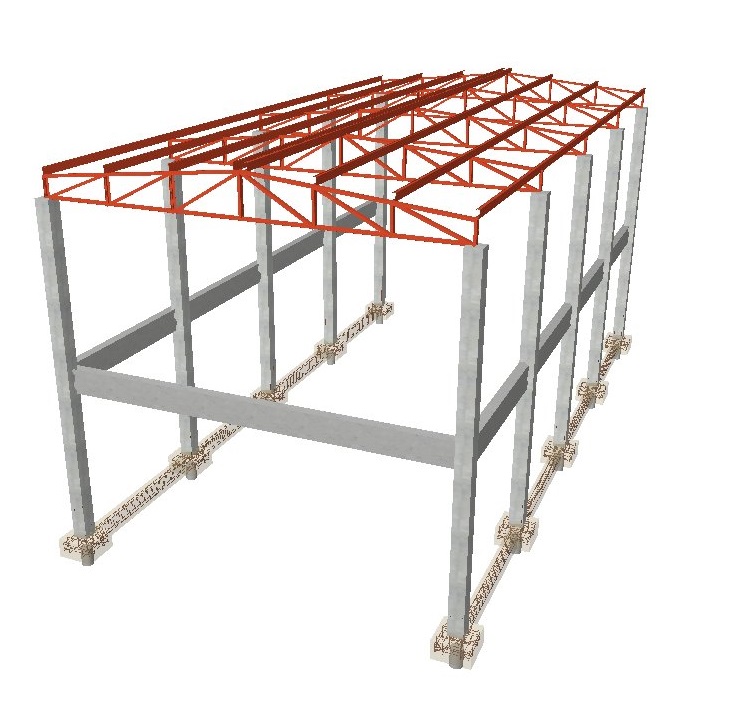 Projeto Estrutural de um Galpão misto aço e concreto
