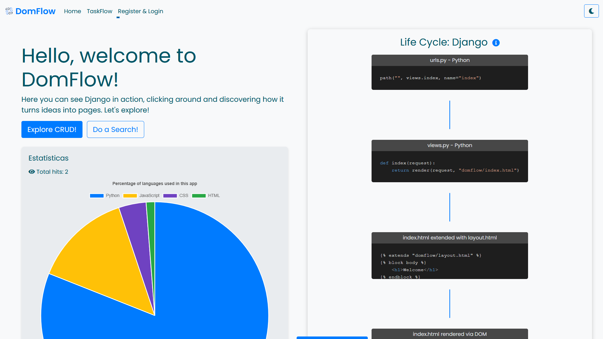 DomFlow - um hub educacional