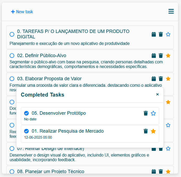 TaskFlow - Sistema web de página única (Page Object) para gestão de tarefas