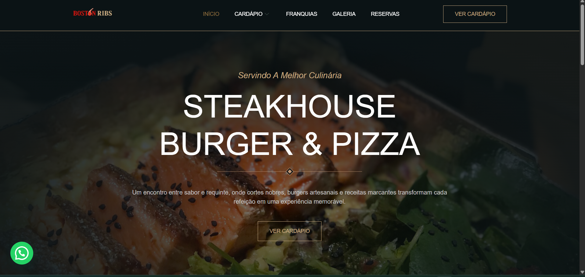 Site para restaurante