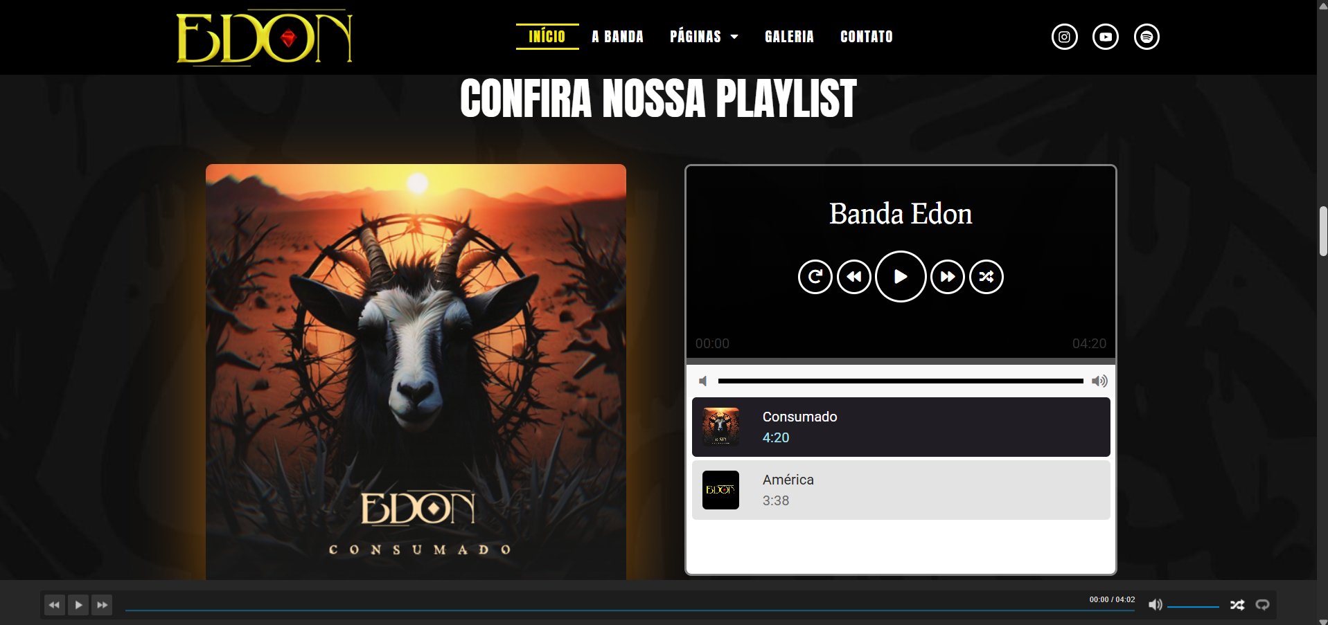 Site para banda