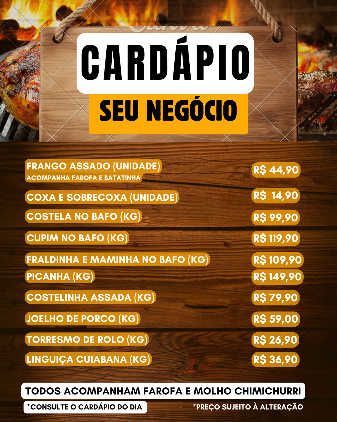 Cardápio virtual