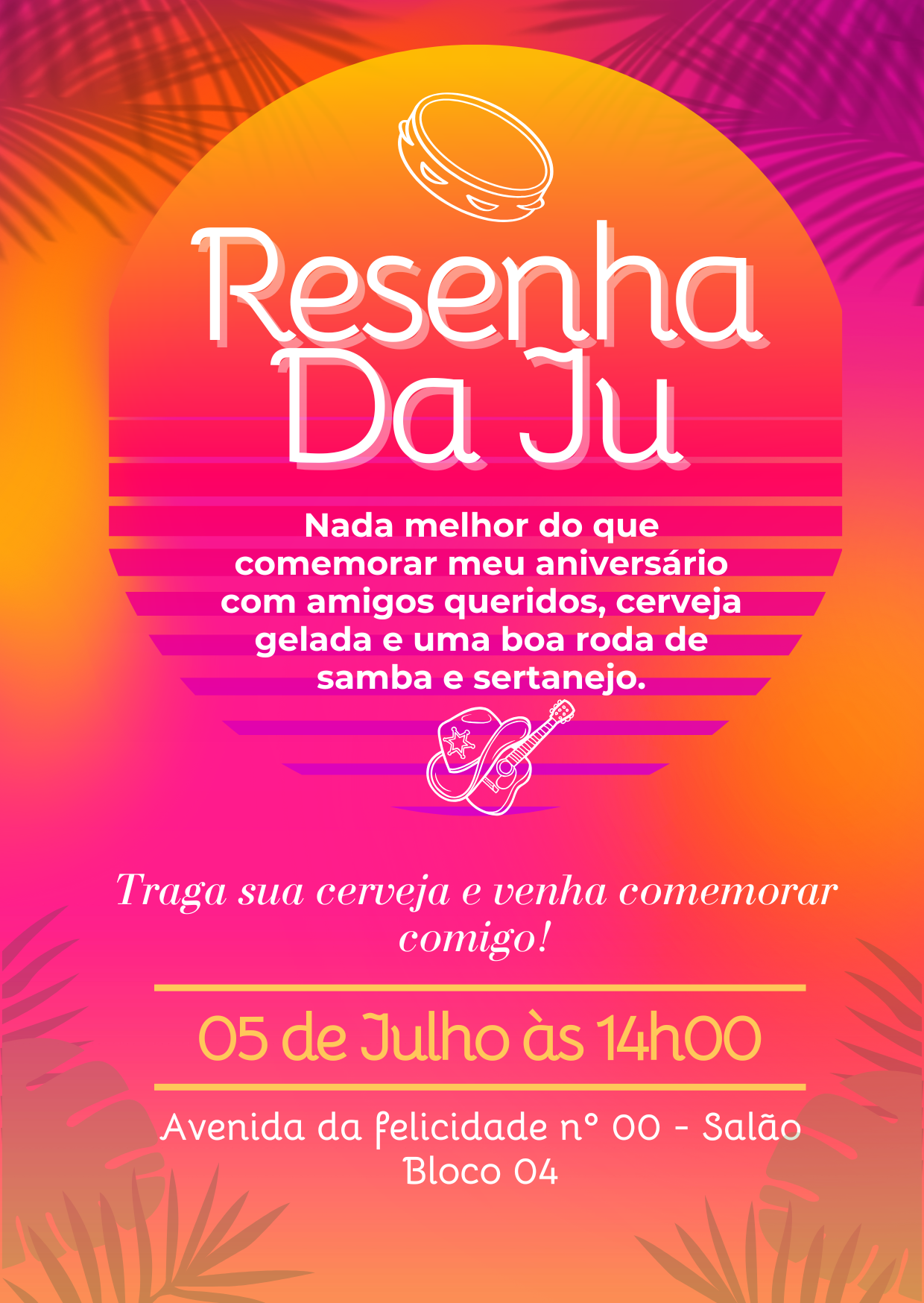 Convite de aniversário