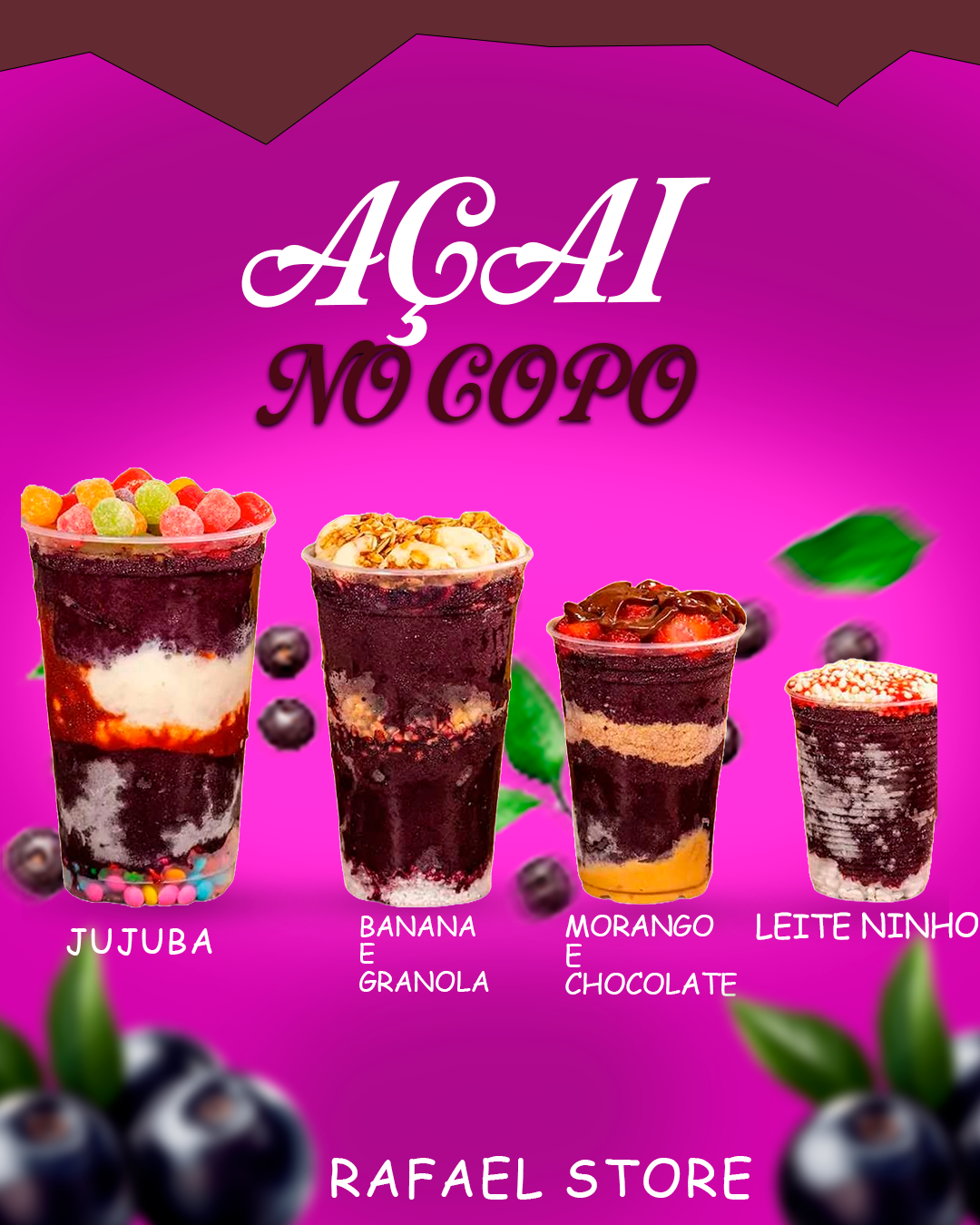 Copos de Açaí