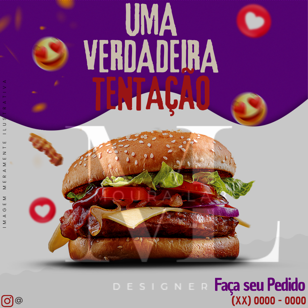 Arte para Hamburgueria