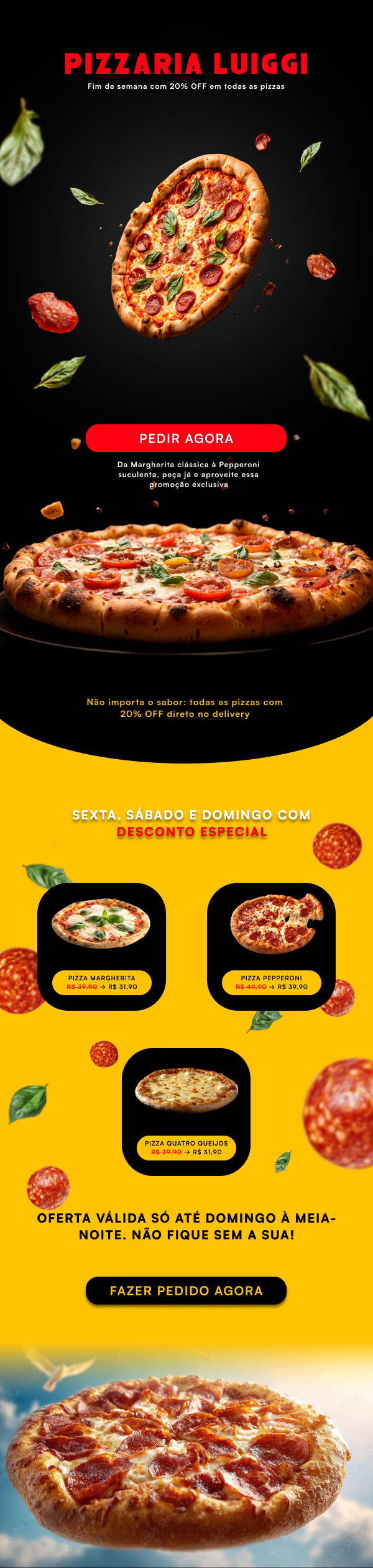 Email design - Pizzaria Luiggi