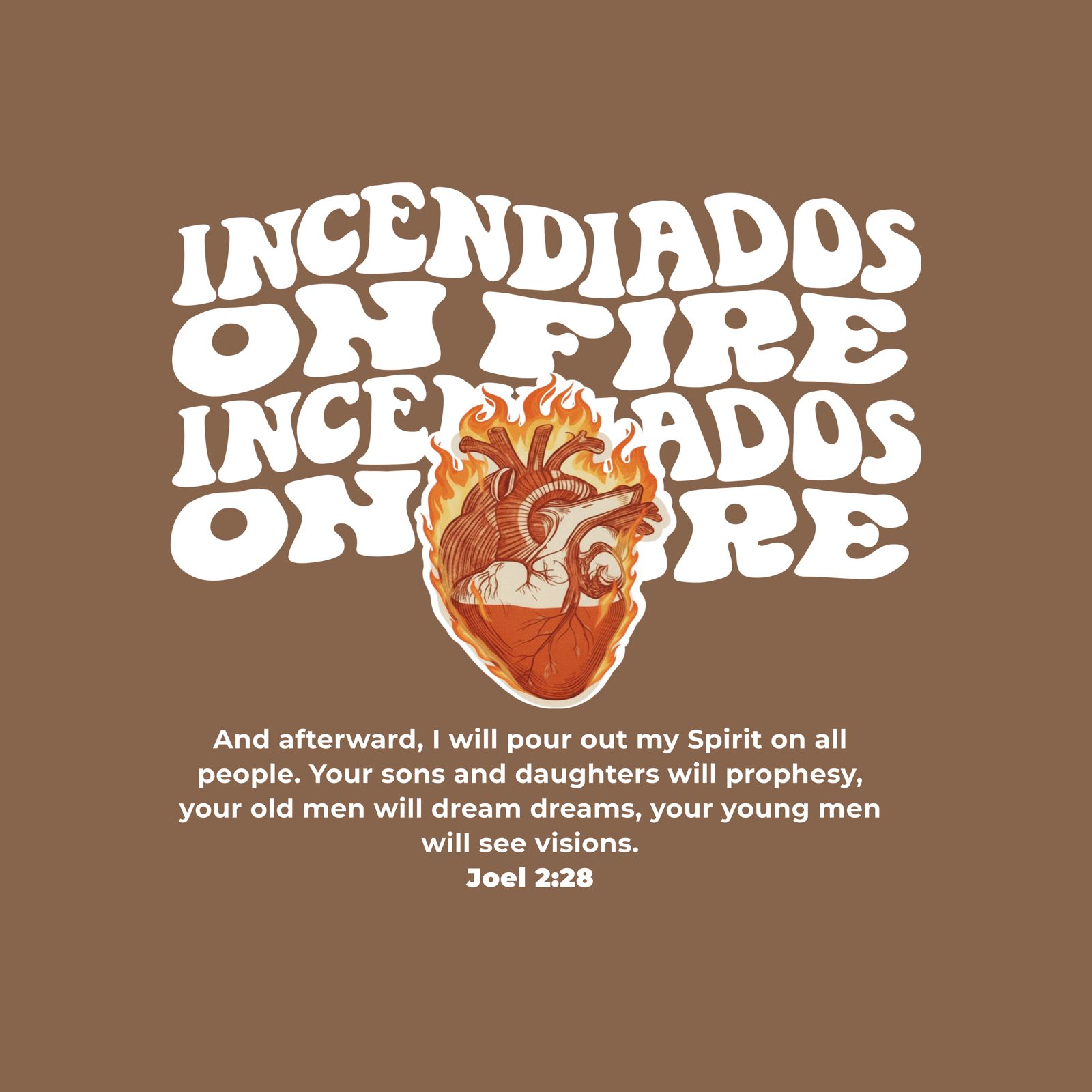 Projeto: Ilustração para Camiseta – Conferência de Jovens “Incendiados / On Fire”