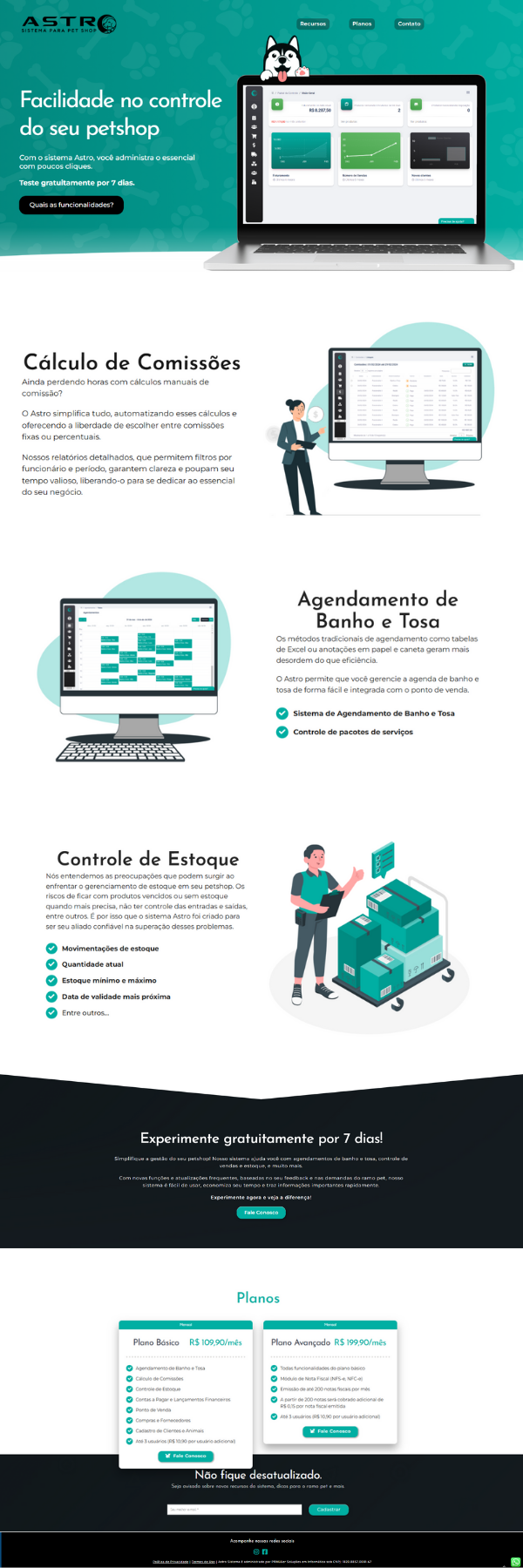 Criação de Landing Page para Sistema Saas