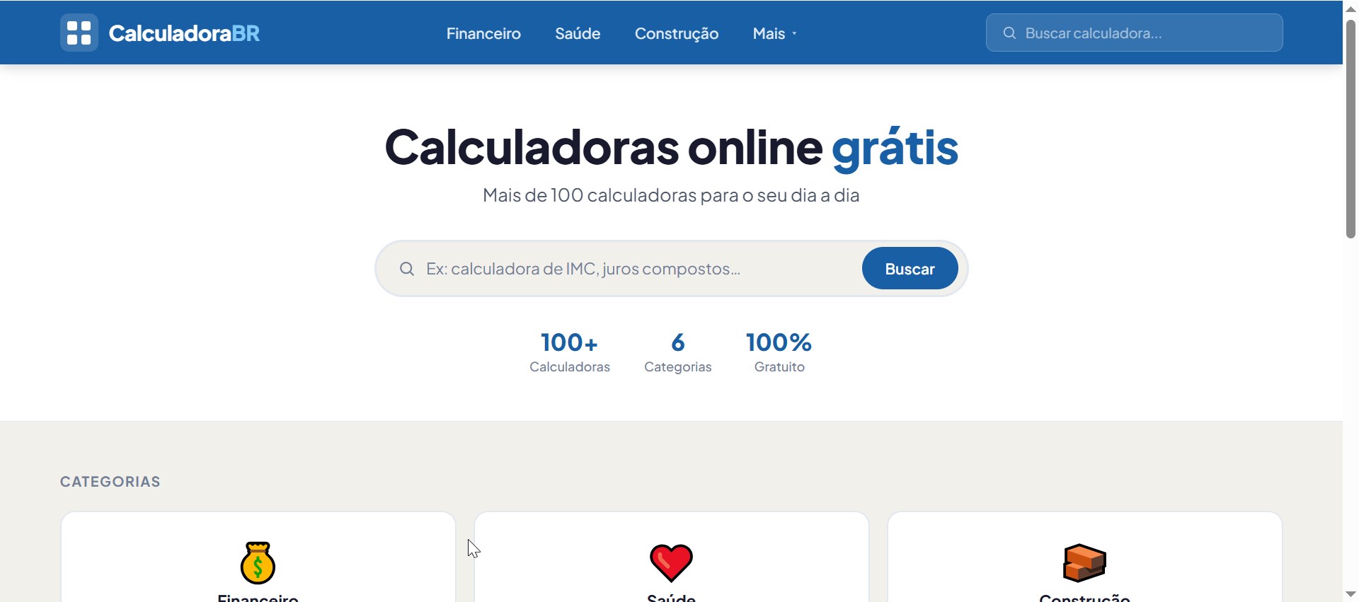 Site de Calculadoras Online