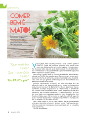 Matéria de alimentação saudável para revista impressa - Comer bem é mato