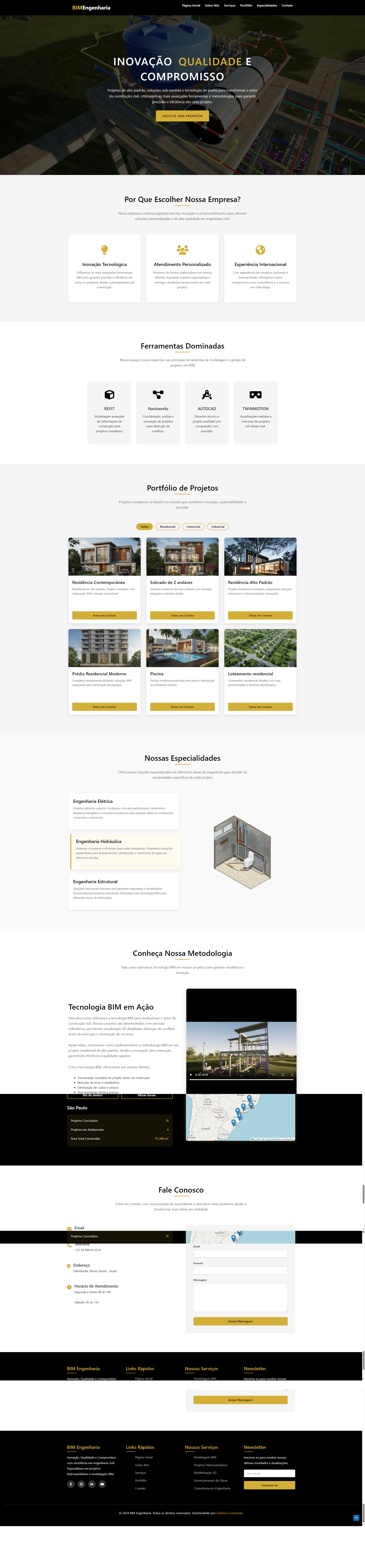 Criação de site profissional para empresa de engenharia