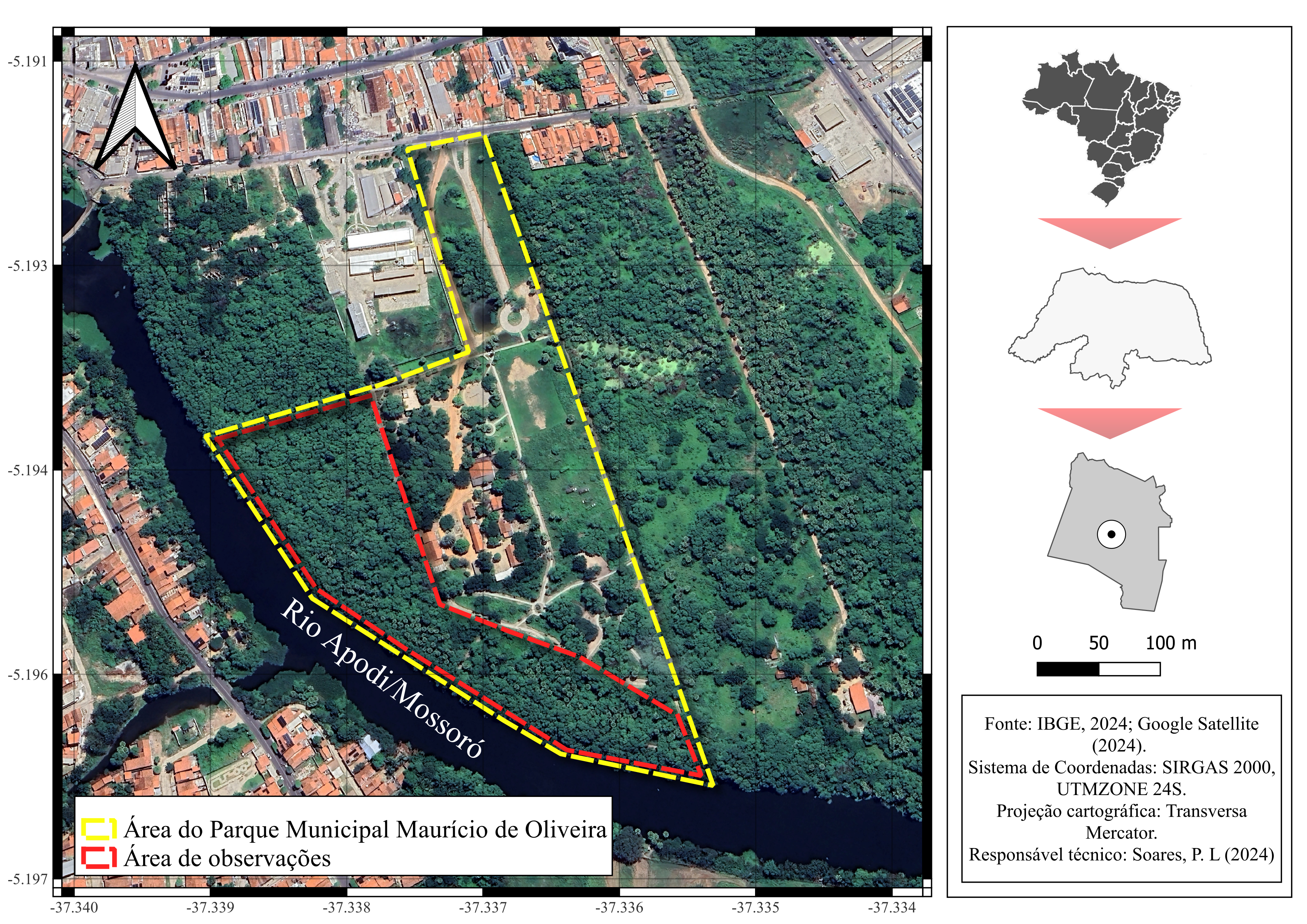 Mapa da Área de pesquisa