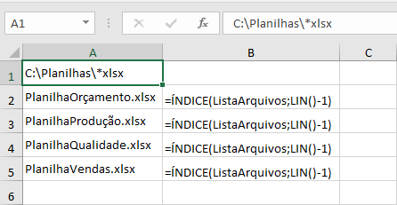 Gerenciamento de planilhas e arquivos
