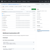 API de automação de webhook