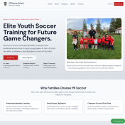 PR Soccer School (Site americano + SMS button + Forms)