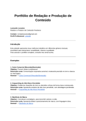 Portfólio de Textos – Diversos Gêneros