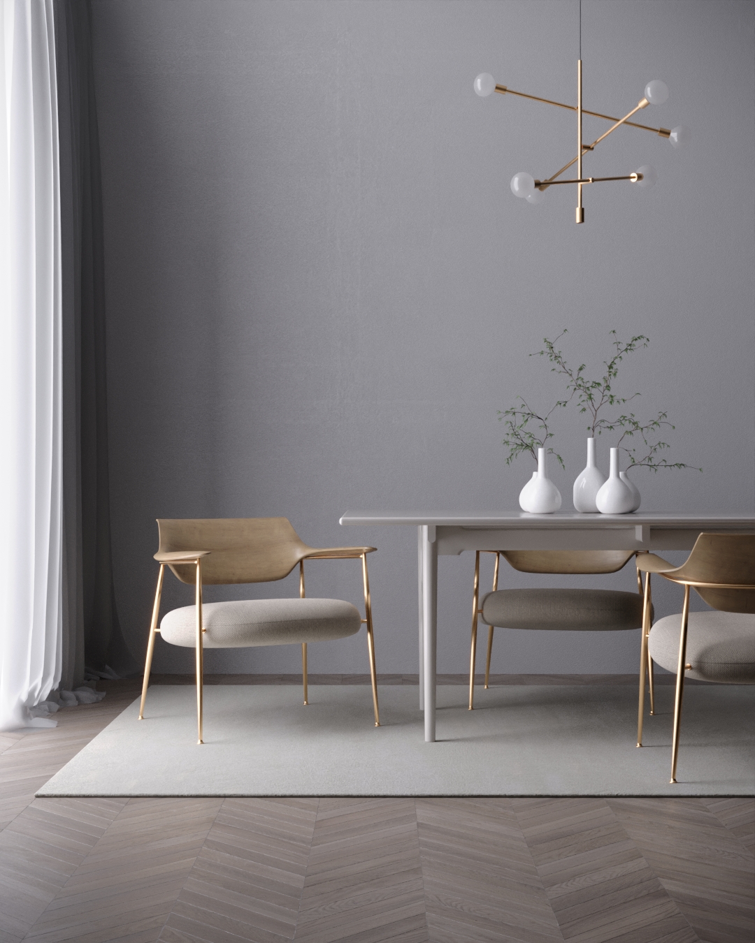 Ambiente de Jantar Contemporâneo | Mood Diurna | Render 3D | Estudo de ArchViz