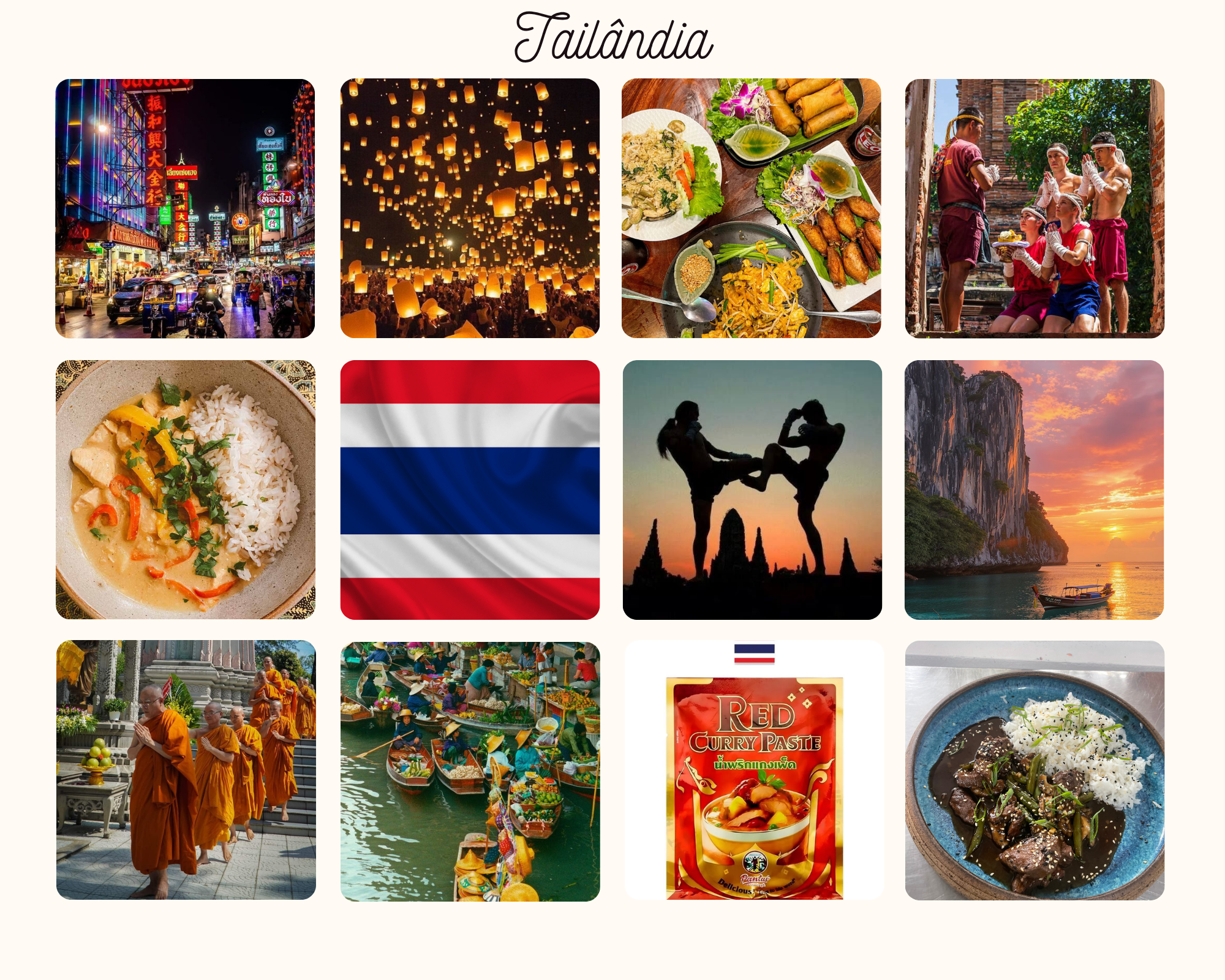 Moodboard sobre país oriental