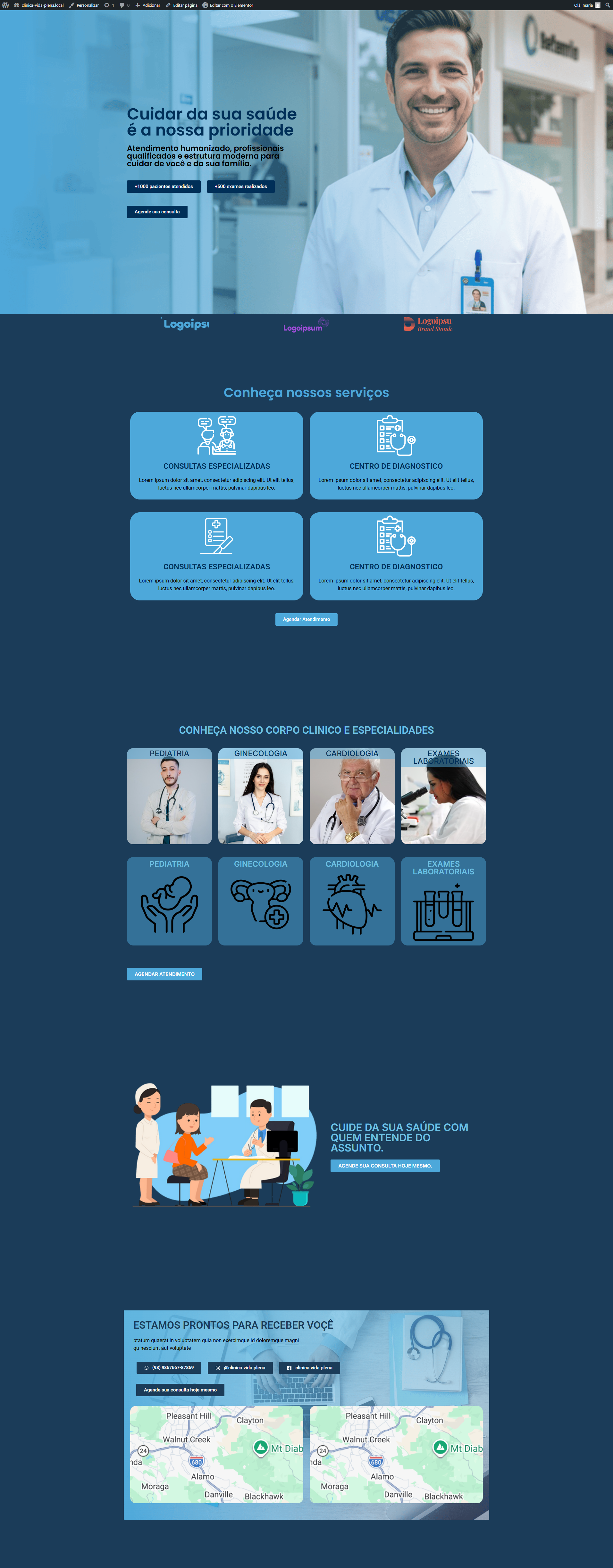 landing page - vida plena (clinica médica)