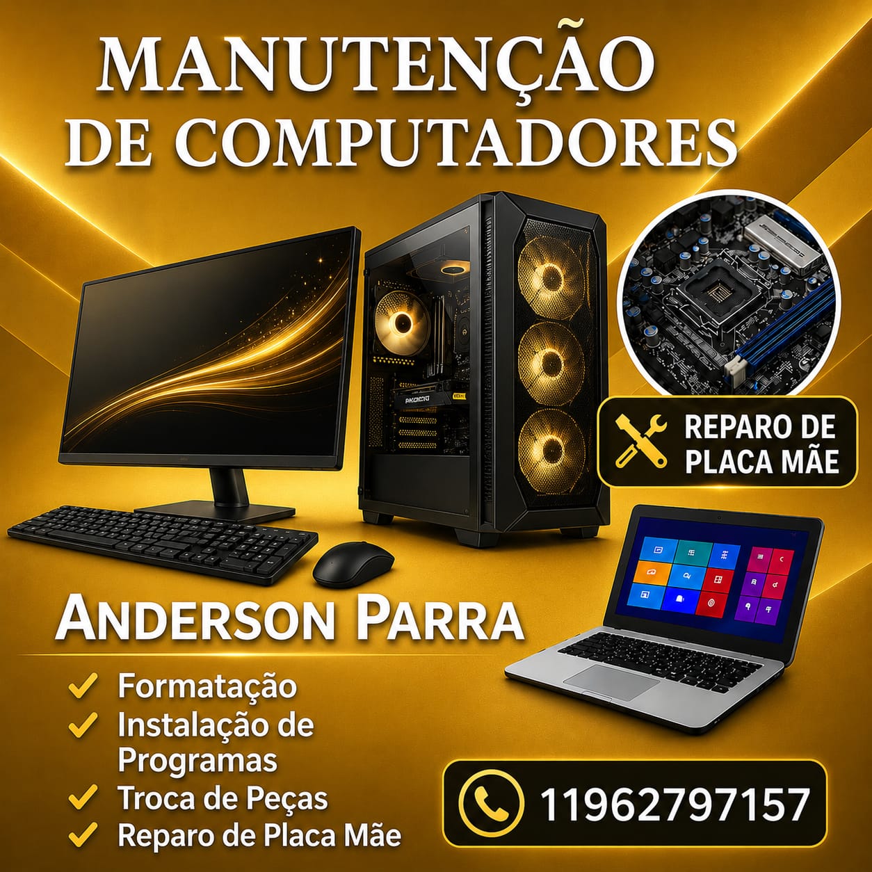 Anuncio Reparo de Computadores