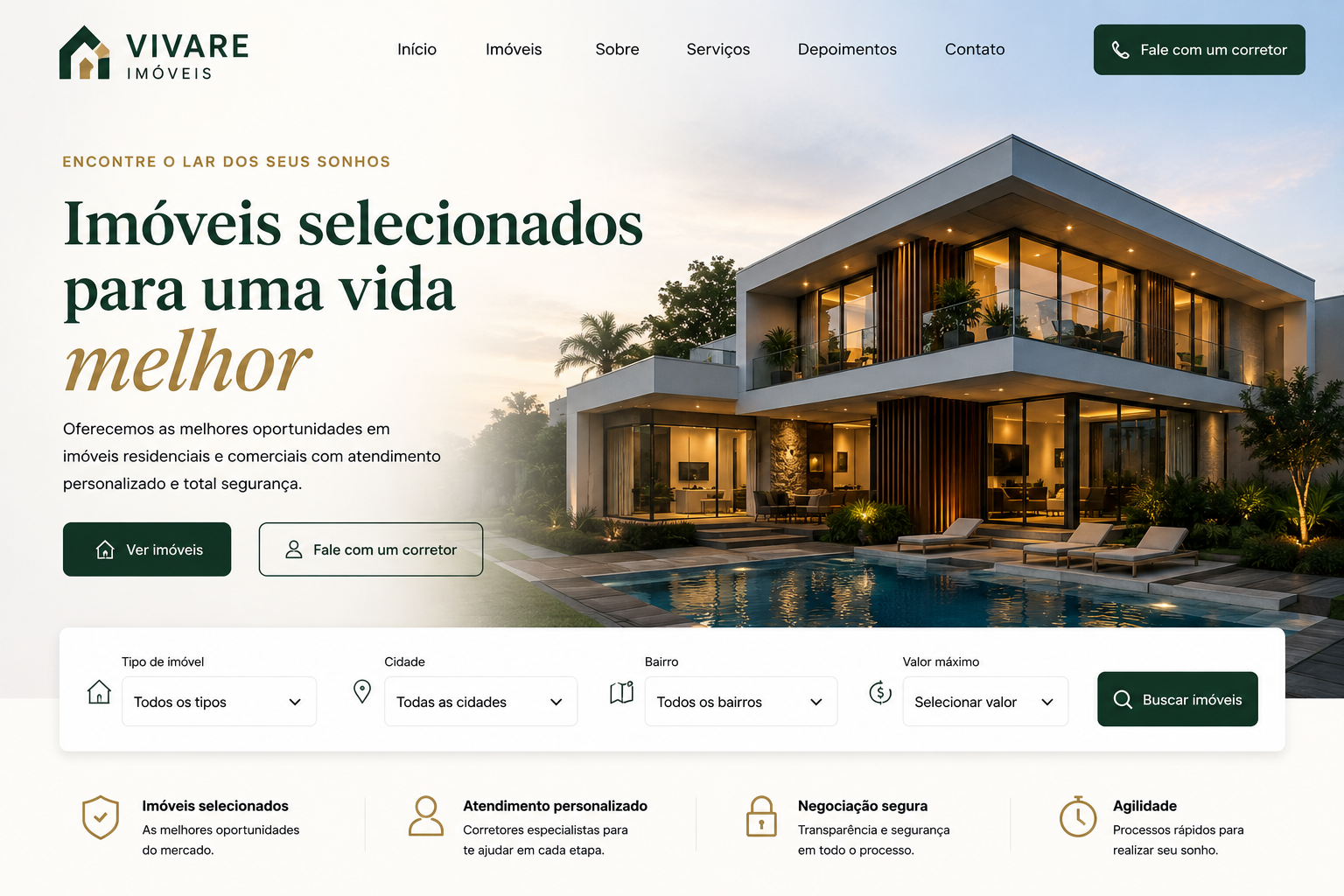 Website para Imobiliária Vivare