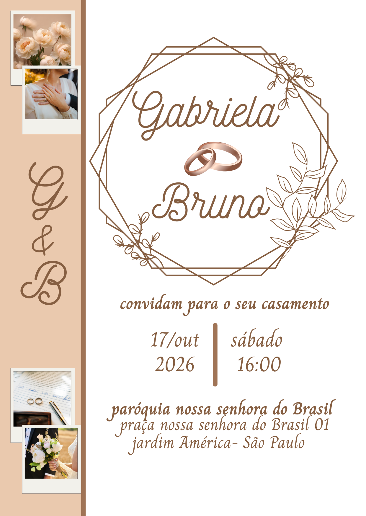 convite de casamento