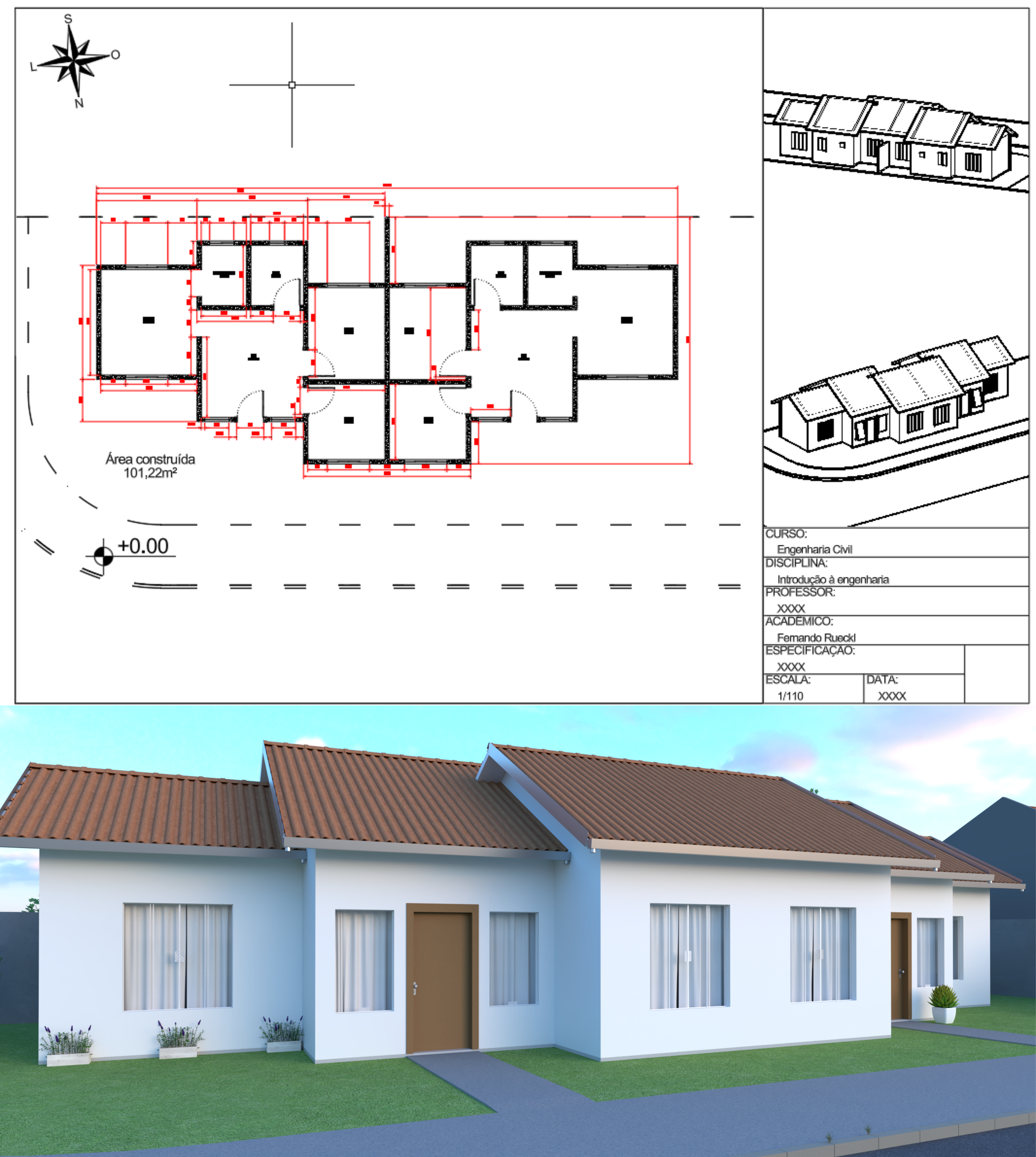 Casa geminada social