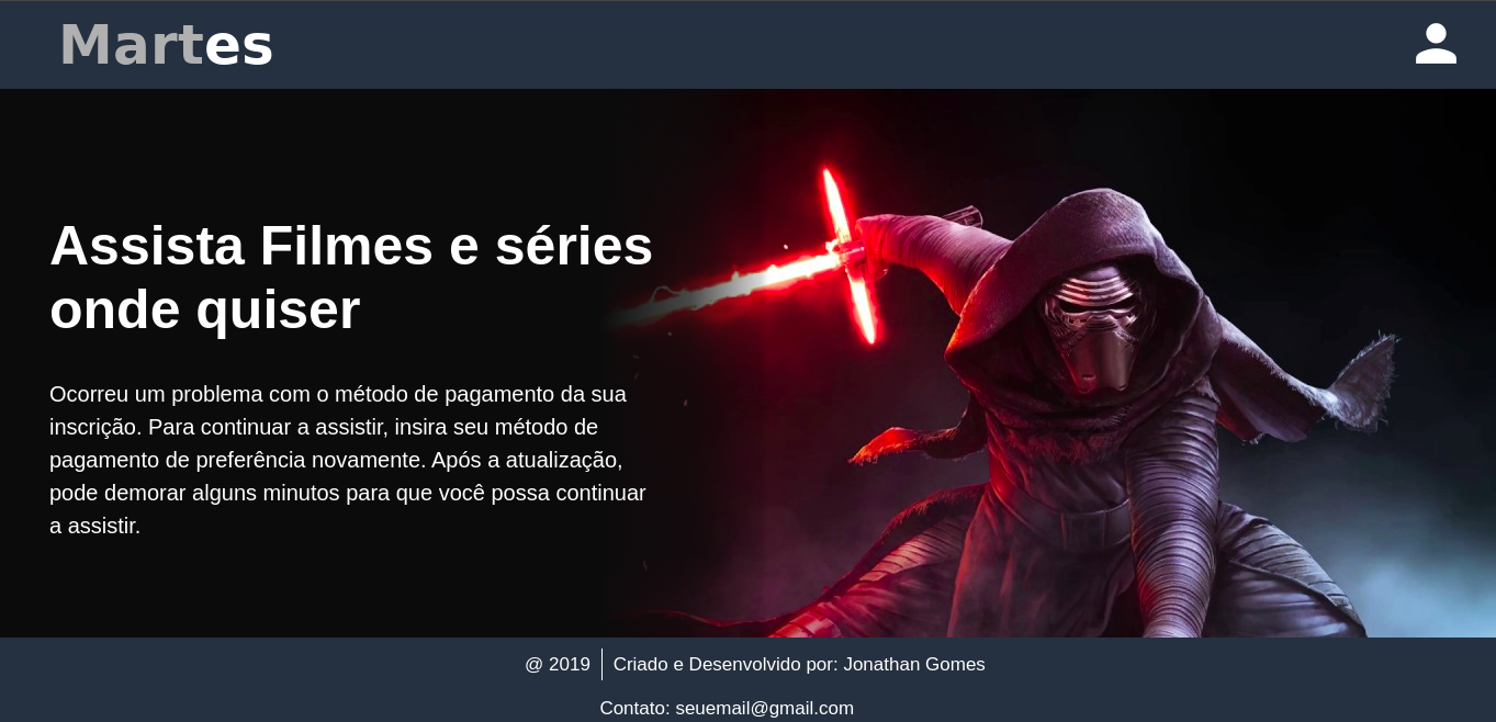 Site criado em HTML5 e CSS3