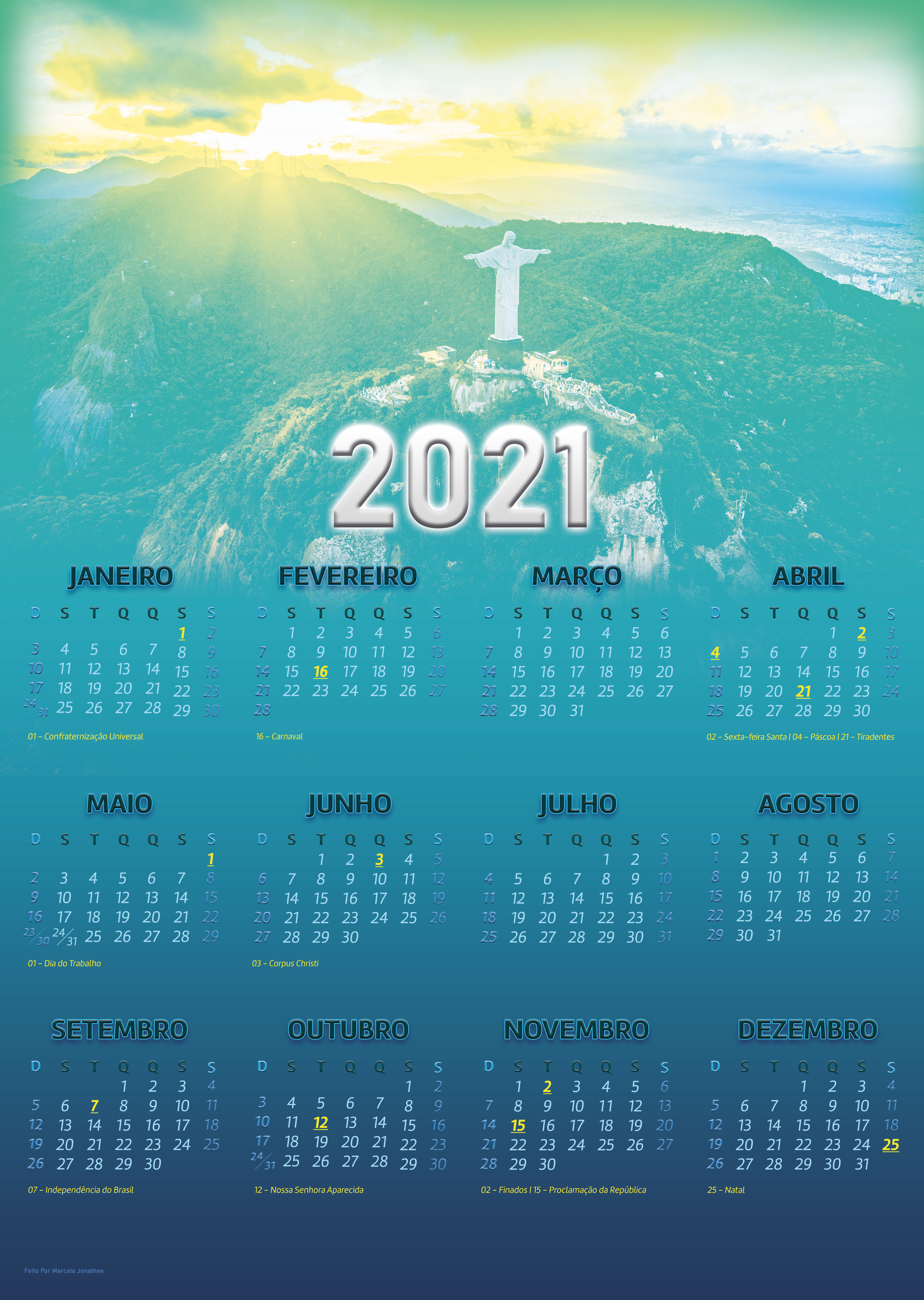 Calendário 2021