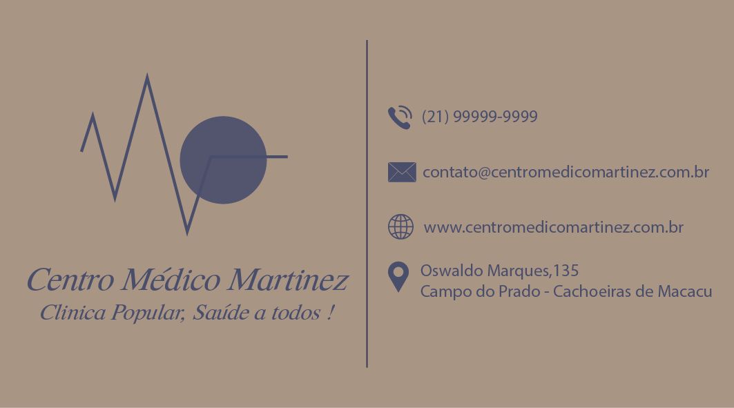 Cartão de Visitas Centro Médico Martinez