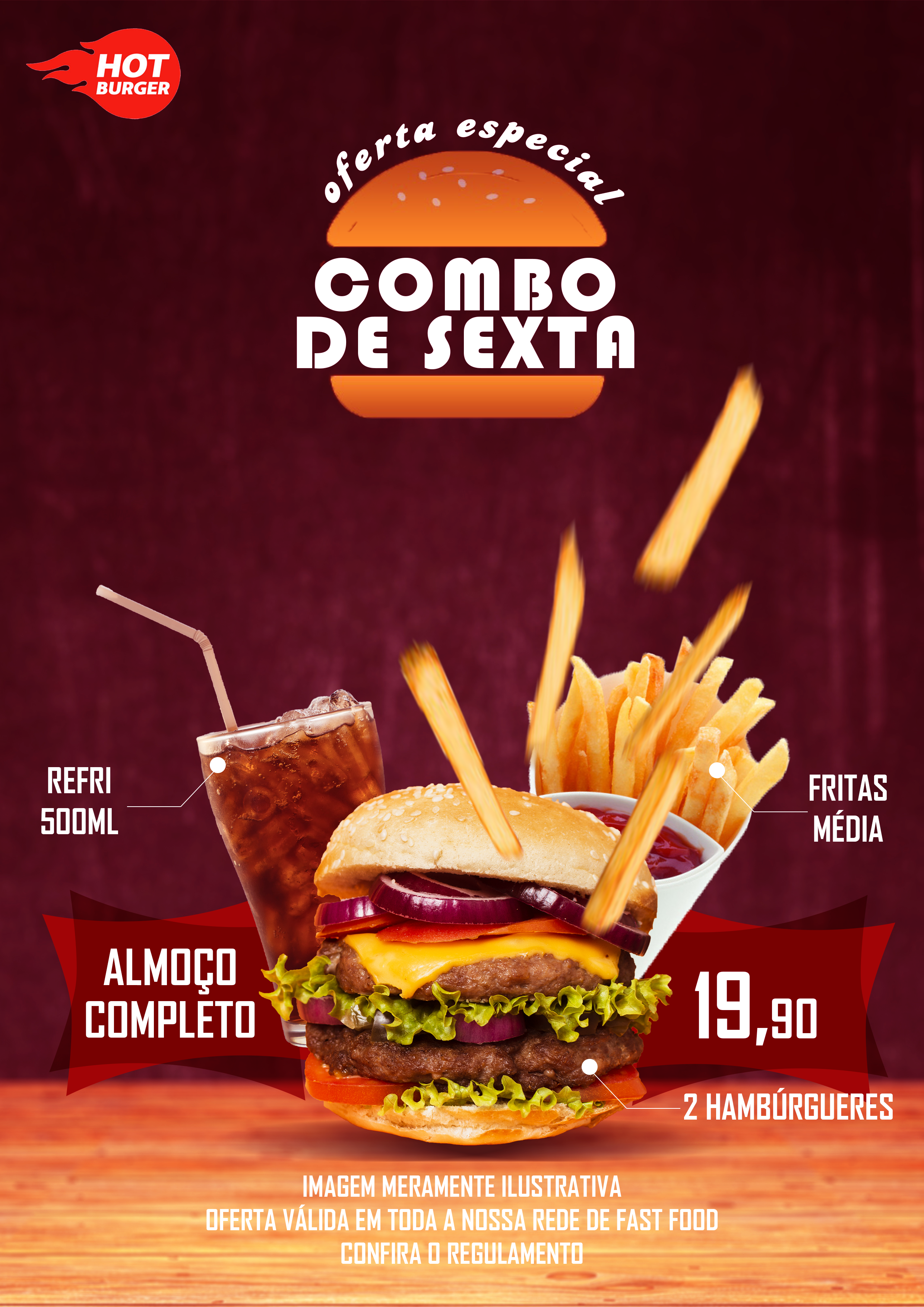 Panfleto para lanchonete 
