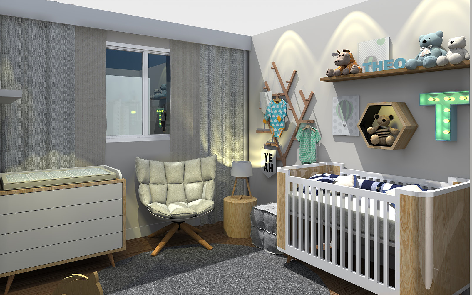 Imagem 3D - quarto bebê