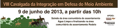 Faixa - Evento Cavalgada da Fundação Itesp 