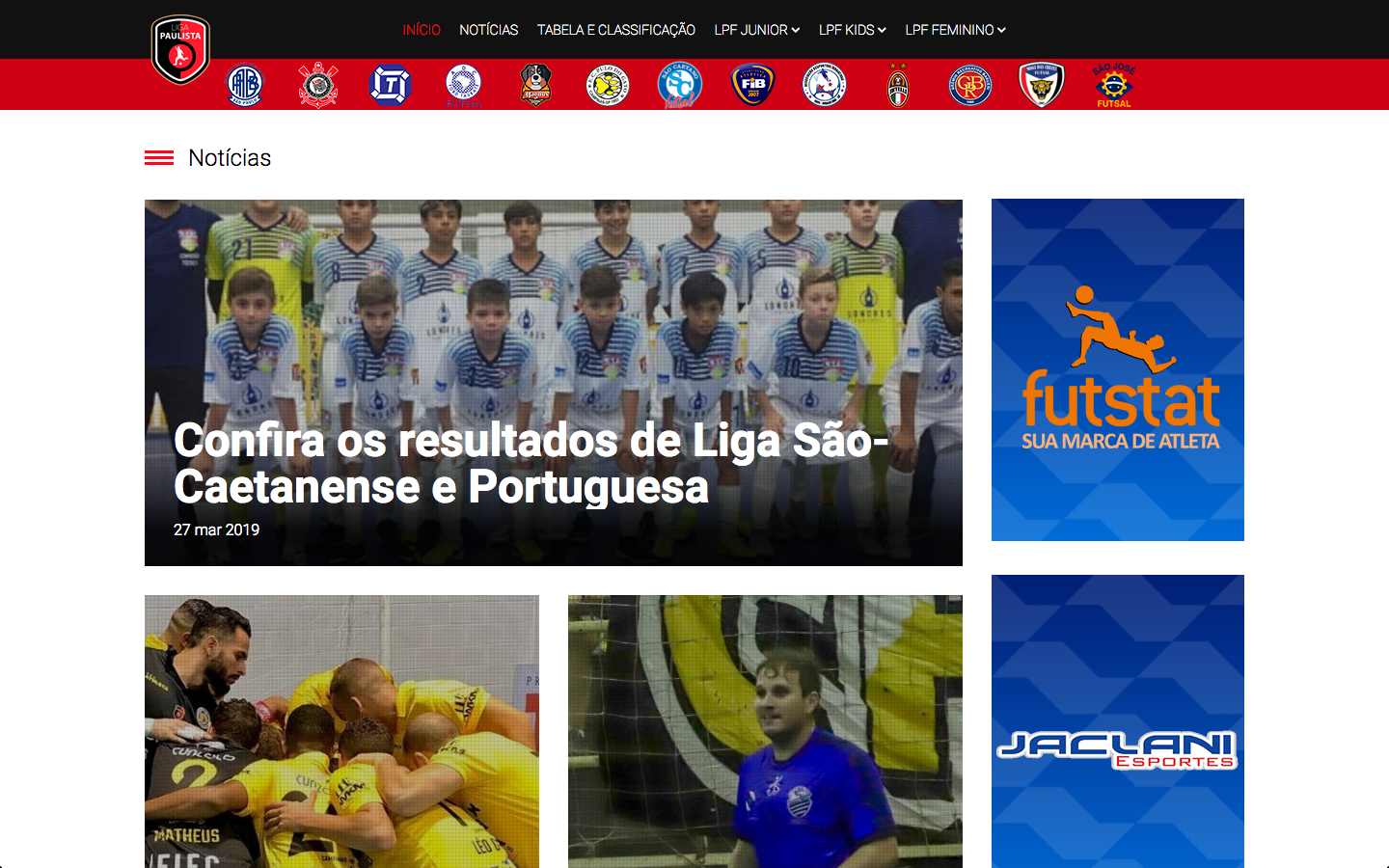 Desenvolvimento de Site Liga Paulista de Futsal