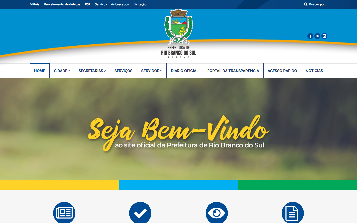 Desenvolvimento de site Prefeitura Municipal Rio Branco do Sul
