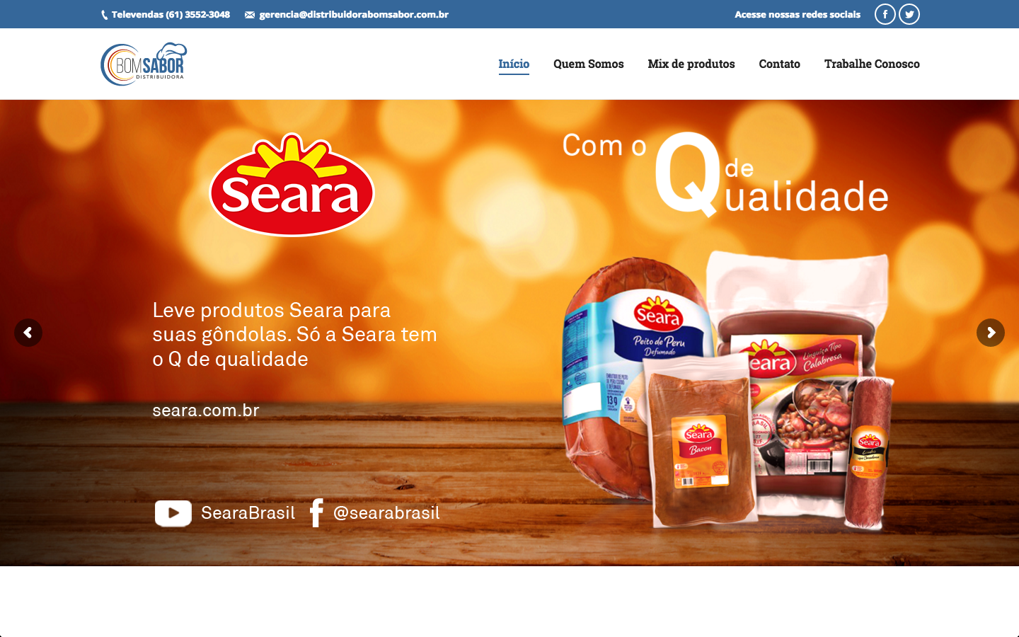 Hospedagem de Site Distribuidora Bom Sabor