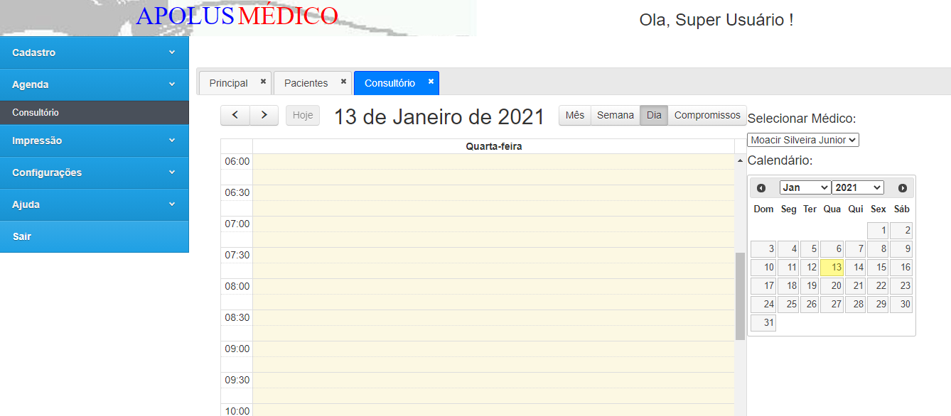 Controle Consultório Médico - Apolus