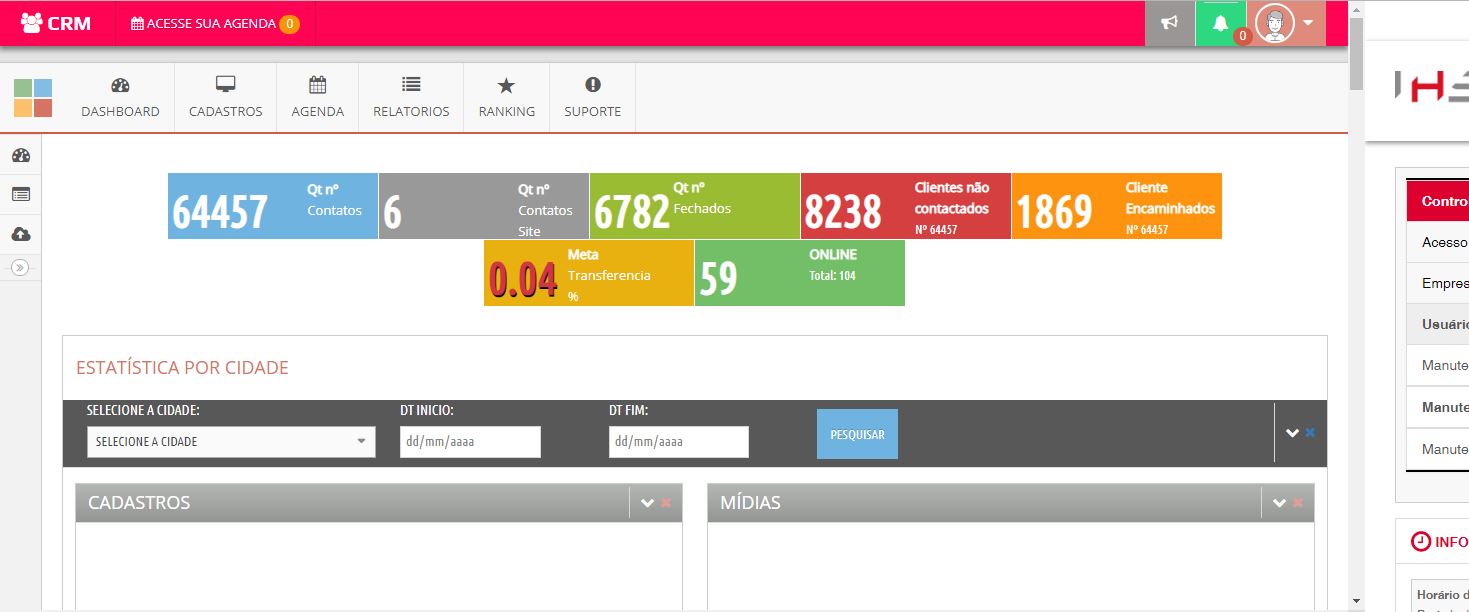 Sistema de CRM para concessionarias 