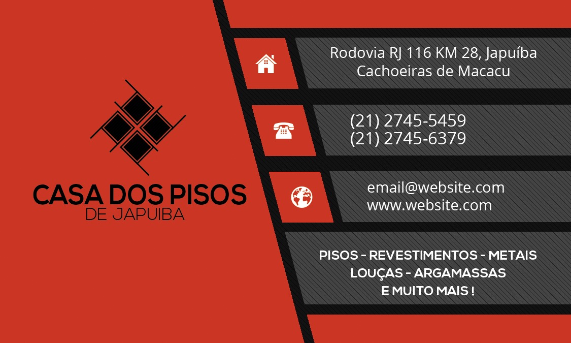 Cartão de Visitas Casa dos Pisos