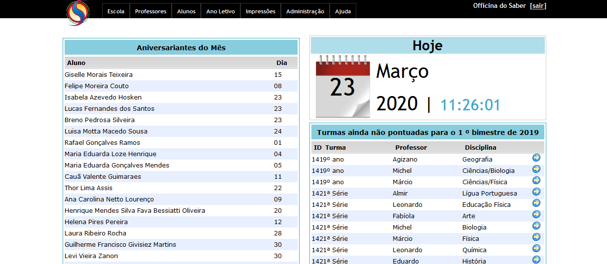 Plataforma de gerenciamento escolar