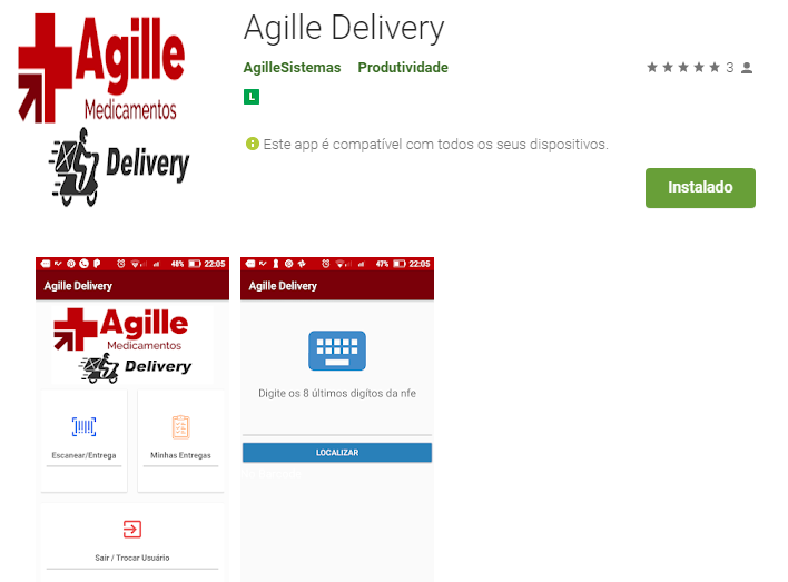 Aplicativo para pagamento e controle de entregas - delivery