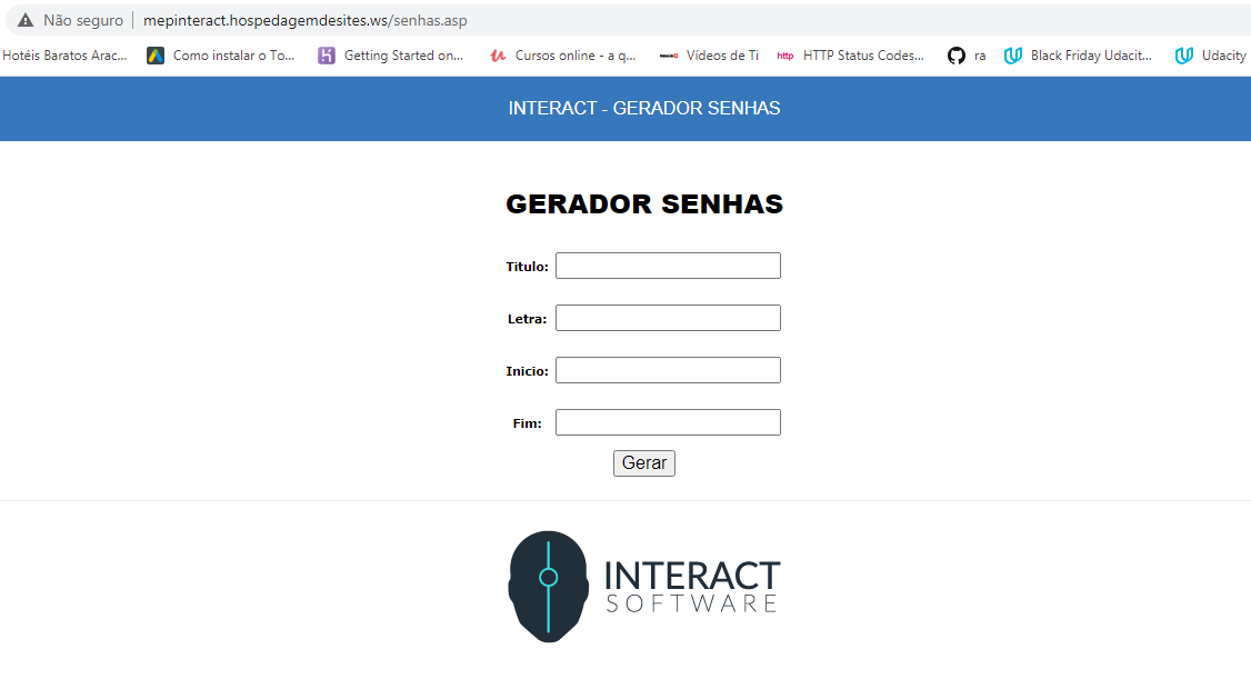 GERADOR DE SENHA PARA COVID-19